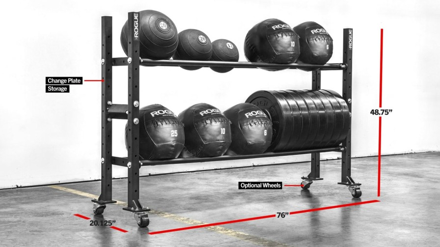 Weightlifting Bars & Plates * | Rogue Fitness 2-Tier Mass Storage System 70