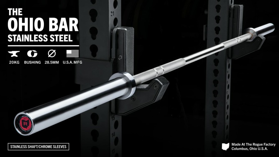 Weightlifting Bars & Plates * | Rogue Fitness The Ohio Bar Stainless Steel