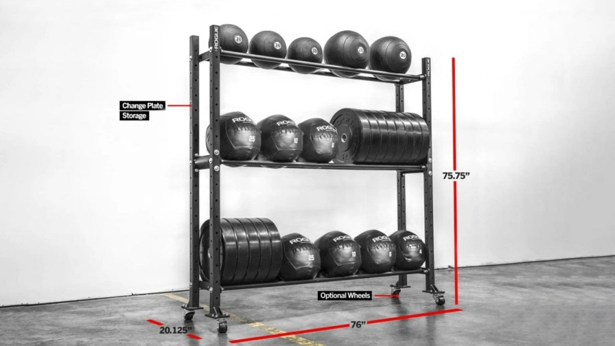 Weightlifting Bars & Plates * | Rogue Fitness 3-Tier Mass Storage System 70