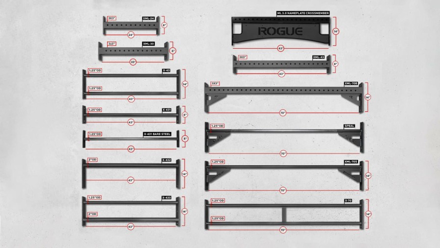 Rogue Rigs & Racks * | Rogue Fitness Monster Lite Crossmembers