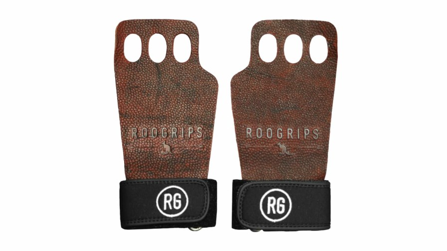 Bodyweight & Gymnastics * | Roogrips 3 Hole Hand Grips Pebble Grain