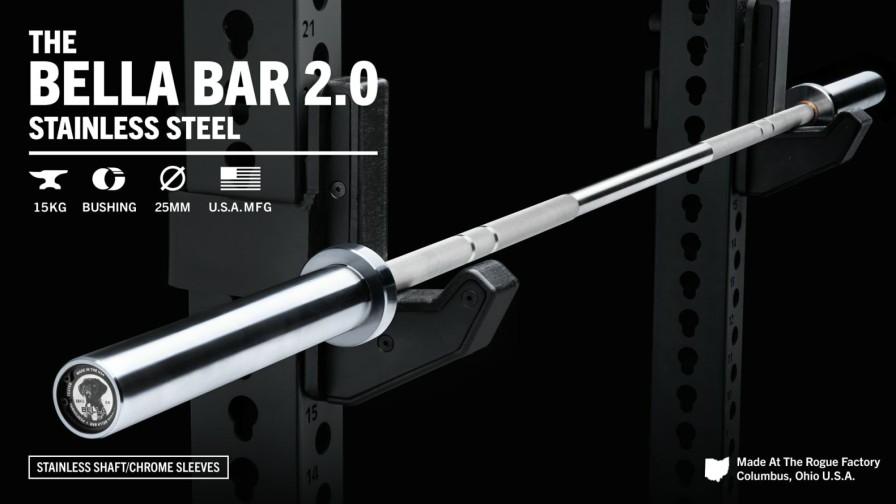 Weightlifting Bars & Plates * | Rogue Fitness The Bella Bar 2.0 Stainless Steel