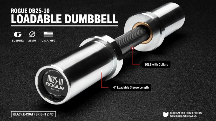 Conditioning * | Rogue Fitness Rogue Db25-10 Loadable Dumbbell